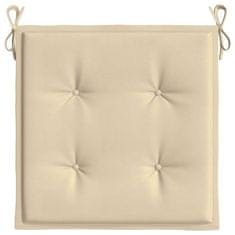 Vidaxl Blazine za vrtne stole 6 kosov bež 50x50x4 cm oxford tkanina