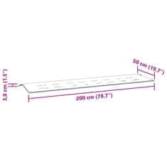 Vidaxl Blazina za vrtno klop taupe 200x50x4 cm oxford tkanina