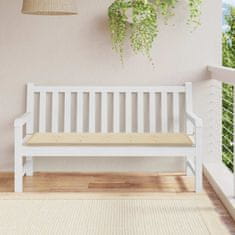 Vidaxl Blazina za vrtno klop bež 150x50x4 cm oxford tkanina