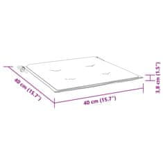 Vidaxl Blazine za stole 4 kosi vzorec listja 40x40x4 cm tkanina