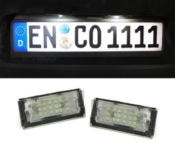 Mstyling LED osvetlitev registrske tablice z ohišjem BMW 3 E46 Coupe Cabrio 03-06