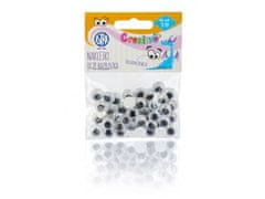 Astra CREATIVO Samolepilne gibljive oči 10 mm, 46 kosov, 335119006
