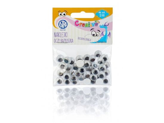 Astra CREATIVO Samolepilne gibljive oči 10 mm, 46 kosov, 335119006