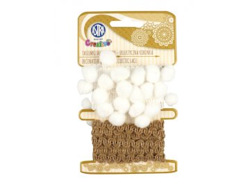 Astra CREATIVO ECLECTIC LACE okrasne vrvice, 2 x 2 m, 335121017