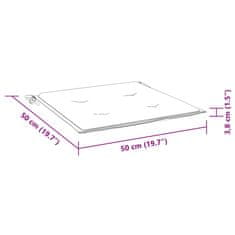 Vidaxl Blazine za vrtne stole 4 kosi bež 50x50x4 cm oxford tkanina