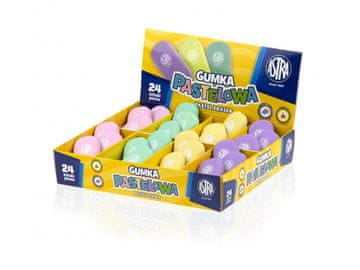 Astra ASTRA PASTEL Ergonomski radirka, mešane barve, škatla, 403120001