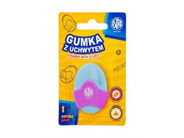 Astra ASTRA, Ovalna radirka z ročajem, blister, mešanica barv, 403022005