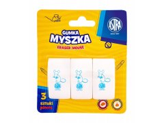 Astra ASTRA miška, 3 kosi ergonomske bele gume, blister, 403022009