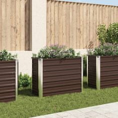 Vidaxl Visoka greda rjava 100x40x77 cm pocinkano jeklo