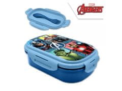 KIDS LICENSING Razdeljena plastična škatla za prigrizke z vilicami AVENGERS, AV16034