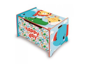 Arditex Otroško leseno pohištvo 2v1 FISHER PRICE klop / škatla za igrače, FP10299