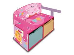 Arditex Otroško leseno pohištvo 3v1 PEPPA PIG (klop, škatla za igrače, miza), PP13986