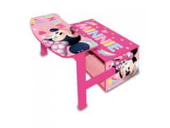 Arditex Otroško leseno pohištvo 3v1 MINNIE MOUSE (klop, škatla za igrače, miza), WD13980