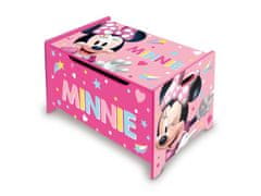 Arditex Otroško leseno pohištvo 2v1 MINNIE MOUSE klop / škatla za igrače, WD13979