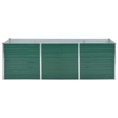 Vidaxl Visoka greda iz pocinkanega jekla 240x80x77 cm zelene barve