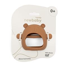 NEW BABY Silikonski zobotrebec karamelno rjava