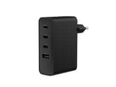 Natec Univerzalni polnilec USB GaN 100W, 3x USB-C, 1x USB-A, črn