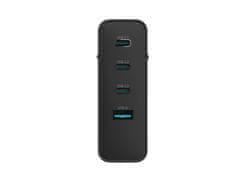 Natec Univerzalni polnilec USB GaN 100W, 3x USB-C, 1x USB-A, črn