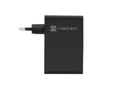 Natec Univerzalni polnilec USB GaN 100W, 3x USB-C, 1x USB-A, črn