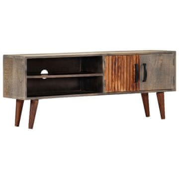 Vidaxl TV omarica siva 130x30x46 cm trden robusten mangov les