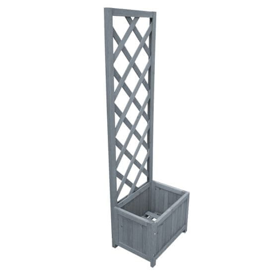 Vidaxl Cvetlično korito z mrežo 40x30x135 cm trden les jelke