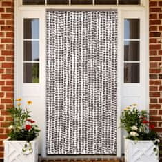 Vidaxl Zavesa proti mrčesu taupe in bela 100x220 cm šenilja