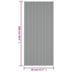 Vidaxl Strešni paneli 36 kosov pocinkano jeklo sivi 100x45 cm