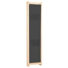 Vidaxl Paravan 3-delni 120x170x4 cm sivo blago
