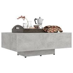 Vidaxl Klubska mizica betonsko siva 85x55x31 cm iverna plošča
