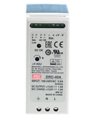 Meanwell DRC-40A Napajalnik 12-15V/1,9A, baterijski izhod 1A, DIN