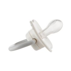 Canpol babies Komplet simetričnih silikonskih dude BabiesBoo 6-18m 2 kosa bele barve