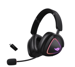 ASUS ROG Delta II slušalke, brezžične, Bluetooth, črne (90YH03W0-BHUA00)