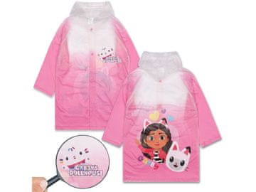 DreamWorks Gabby's Dollhouse Roza in bela dežni plašč s kapuco za deklice, pelerina za deklice