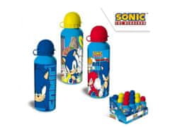 KIDS LICENSING Aluminijasta steklenica za pitje Ježek Sonic / modri pokrov, 500ml, SN7141MC