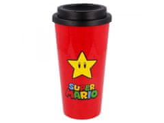 Stor Plastični termo lonček s pokrovom SUPER MARIO Star, 520ml, 01379