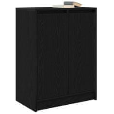 Vidaxl Komoda črni hrast 57x34x76 cm inženirski les