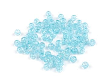 Plastične kroglice z razpokami Ø6 mm - (16) angelsko modra (500 g)