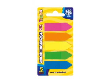 Astra ASTRA Tag Me, zaznamki, plastika, 5x25 zaznamkov, 12x45 mm, 5 barv, 116120001