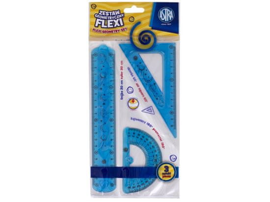 Astra ASTRA FLEXI Geometrická sada (uhlomer, trojuholník, rovné pravítko), mix farieb, 424120001