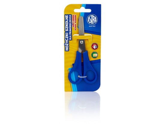 Astra ASTRA Šolske škarje za desničarje 13 cm, blister, mešanica barv, 407118001