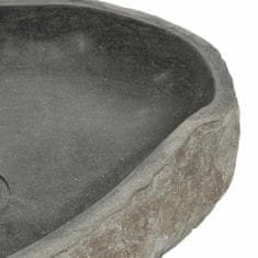 Vidaxl Umivalnik iz rečnega kamna ovalen (45-53)x(34-41) cm