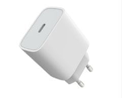 Platinet omrežni polnilec 20W PD 1x USB-C bele barve