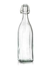 Banquet Steklenica z vzvodnim pokrovčkom 950ml kvadratno steklo YARA