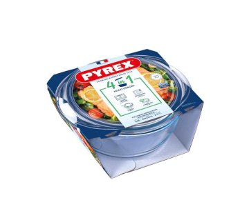 Pyrex OKROGLA POSODA ZA PEKO S POKROVOM 2,1L STEKLO