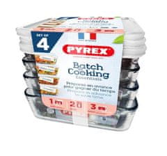 Pyrex KOMPLET KOZARCEV 4KS, 4X1,5L, STEKLO