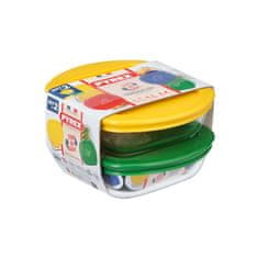 Pyrex KOMPLET KVADRATNIH KOZARCEV 2KS, 0,3L, STEKLO