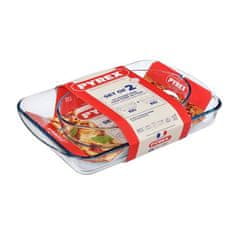 Pyrex KOMPLET PEKAČEV 2 KOSA, 3,7L+2,2L, STEKLO