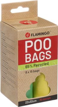 Flamingo Poco Vrečke za iztrebke mešanica 8x15 kosov
