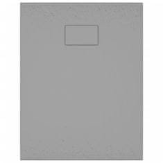 Vidaxl Kad za tuš SMC siva 90x70 cm