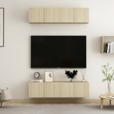 Vidaxl TV omarice 4 kosi sonoma hrast 60x30x30 cm iverna plošča